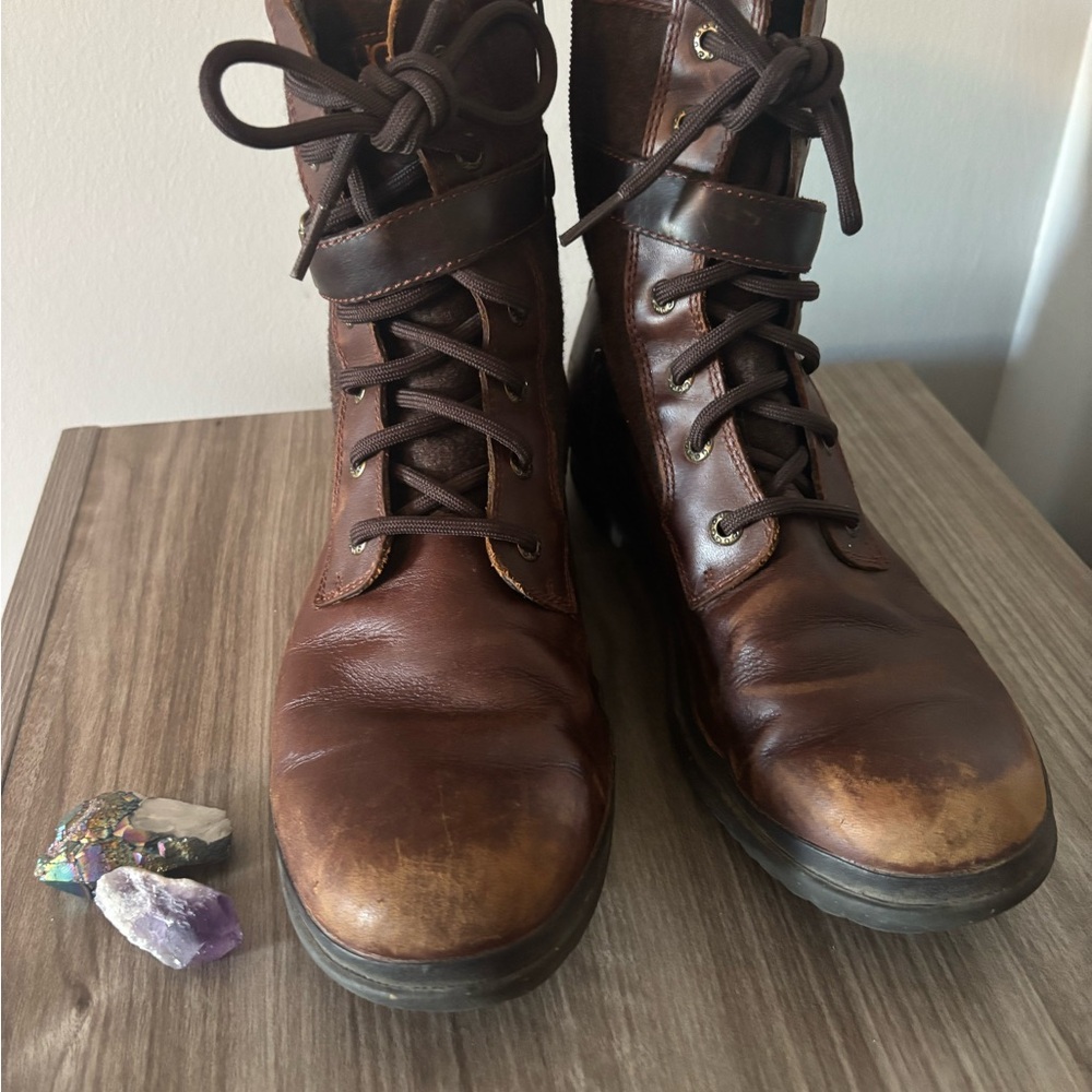 UGG Dark Brown Women’s Leather Boots